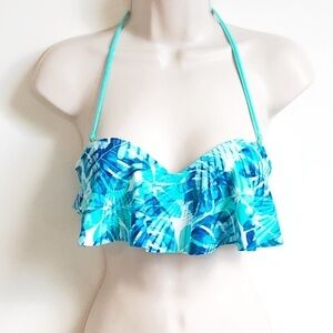 🆕 Sexy tie dye padded push up bikini swim top